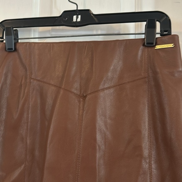 Women’s Marc New York Brown Faux Leather Pencil Skirt Size XS - Picture 3 of 7